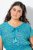 Ulla Popken 838483 Jurk met dierenprint Turquoise - Zomerjurken - Zomerjurken in grote maten