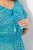 Ulla Popken 838483 Jurk met dierenprint Turquoise - Zomerjurken - Zomerjurken in grote maten