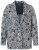 Ulla Popken 838656 Blazer met bloemen Wit - Blazers - Blazers in grote maten voor dames