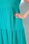 Ulla Popken 839135 Mouwloze maxi-jurk Turquoise - Maxi jurken - Maxi jurken in grote maten