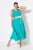 Ulla Popken 839135 Mouwloze maxi-jurk Turquoise - Maxi jurken - Maxi jurken in grote maten