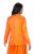 Ulla Popken 839607 Satijnen blazer met print Lichtoranje - Blazers - Blazers in grote maten voor dames