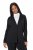 Ulla Popken 839843 Geplisseerde blazer Zwart - Blazers - Blazers in grote maten voor dames