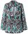 Ulla Popken 839961 Blazer met print van linnenmix Zwart - Blazers - Blazers in grote maten voor dames