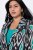 Ulla Popken 839961 Blazer met print van linnenmix Zwart - Blazers - Blazers in grote maten voor dames