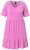 Ulla Popken 840115 Jersey jurk met korte mouwen Roze - Jersey jurken - 