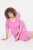 Ulla Popken 840115 Jersey jurk met korte mouwen Roze - Jersey jurken - 