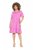 Ulla Popken 840115 Jersey jurk met korte mouwen Roze - Jersey jurken - 