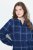 Ulla Popken 840929 Geruite jurk Donkerblauw - Midi jurken - Midi jurken in grote maten