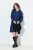 Ulla Popken 840929 Geruite jurk Donkerblauw - Midi jurken - Midi jurken in grote maten