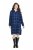 Ulla Popken 840929 Geruite jurk Donkerblauw - Midi jurken - Midi jurken in grote maten