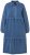 Ulla Popken 840972 Sweatjurk met ruches Indigo - Sweatjurken - 