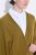 Ulla Popken 841117 Oversized gebreide poncho met strass Olijfgroen - Poncho's & capes - 
