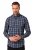 JP1880 Checked Shirt Long Sleeve Kent Collar Anthracite - Overhemden - Overhemden Grote Maten Heren