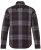 JP1880 Shirt Flannel Long Sleeve Dark Brown - Overhemden - Overhemden Grote Maten Heren