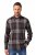 JP1880 Shirt Flannel Long Sleeve Dark Brown - Overhemden - Overhemden Grote Maten Heren