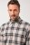 JP1880 Checked Flannel Shirt Long Sleeve Dark Dusty Pink - Overhemden - Overhemden Grote Maten Heren