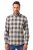 JP1880 Checked Flannel Shirt Long Sleeve Dark Dusty Pink - Overhemden - Overhemden Grote Maten Heren