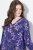 Ulla Popken 841873 Gebloemde midi-jurk Donkerblauw - Midi jurken - Midi jurken in grote maten