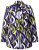 Ulla Popken 842680 Bedrukte jersey blazer van punto di roma Donkerblauw - Blazers - Blazers in grote maten voor dames