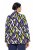Ulla Popken 842680 Bedrukte jersey blazer van punto di roma Donkerblauw - Blazers - Blazers in grote maten voor dames