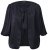 Ulla Popken 842712 Korte blazer met strik en ruchemouwen Zwart - Blazers - Blazers in grote maten voor dames