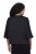 Ulla Popken 842712 Korte blazer met strik en ruchemouwen Zwart - Blazers - Blazers in grote maten voor dames