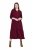 Ulla Popken 843383 Corduroy jurk met driekwartmouwen Wijnrood - Maxi jurken - Maxi jurken in grote maten