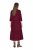 Ulla Popken 843383 Corduroy jurk met driekwartmouwen Wijnrood - Maxi jurken - Maxi jurken in grote maten