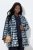 Ulla Popken 843937 Bedrukte gestructureerde blazer Donkerblauw - Blazers - Blazers in grote maten voor dames
