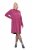 Ulla Popken 844233 Gebreide jurk met lange mouwen Bessenrood - Gebreide jurken - 