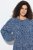 Ulla Popken 844594 Gebloemde midi-jurk Donkerblauw - Midi jurken - Midi jurken in grote maten