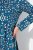Ulla Popken 844722 Bedrukte sweatjurk Petrol - Sweatjurken - 