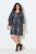 Ulla Popken 844945 Bedrukte jersey jurk Zwart - Jersey jurken - 