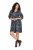 Ulla Popken 844945 Bedrukte jersey jurk Zwart - Jersey jurken - 