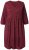 Ulla Popken 844945 A-lijn jersey jurk met V-hals Pruim - Jersey jurken - 