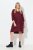 Ulla Popken 844945 A-lijn jersey jurk met V-hals Pruim - Jersey jurken - 