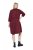 Ulla Popken 844945 A-lijn jersey jurk met V-hals Pruim - Jersey jurken - 