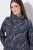Ulla Popken 844993 Bedrukte sweatjurk Donkerblauw - Sweatjurken - 
