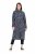 Ulla Popken 844993 Bedrukte sweatjurk Donkerblauw - Sweatjurken - 