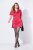 Ulla Popken 845148 Gebloemde bodycon jurk Magenta - Kleedjes - Jurken in alle maten