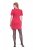 Ulla Popken 845148 Gebloemde bodycon jurk Magenta - Kleedjes - Jurken in alle maten