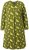 Ulla Popken 845190 Gebloemde jersey jurk Turquoise - Jersey jurken - 