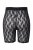 Ulla Popken 845290 Gebloemde anti-schuur shorts met kant Zwart - Anti-schuur shorts - 
