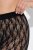 Ulla Popken 845290 Gebloemde anti-schuur shorts met kant Zwart - Anti-schuur shorts - 