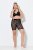 Ulla Popken 845290 Gebloemde anti-schuur shorts met kant Zwart - Anti-schuur shorts - 