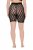 Ulla Popken 845290 Gebloemde anti-schuur shorts met kant Zwart - Anti-schuur shorts - 