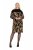 Ulla Popken 845378 Gebreide jurk met dierenprint Beige - Avondjurken - Avondjurken in grote maten