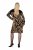 Ulla Popken 845378 Gebreide jurk met dierenprint Beige - Avondjurken - Avondjurken in grote maten