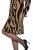 Ulla Popken 845378 Gebreide jurk met dierenprint Beige - Avondjurken - Avondjurken in grote maten
